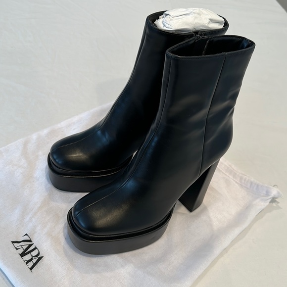 ZARA Platform Ankle Boots - Picture 5 of 15
